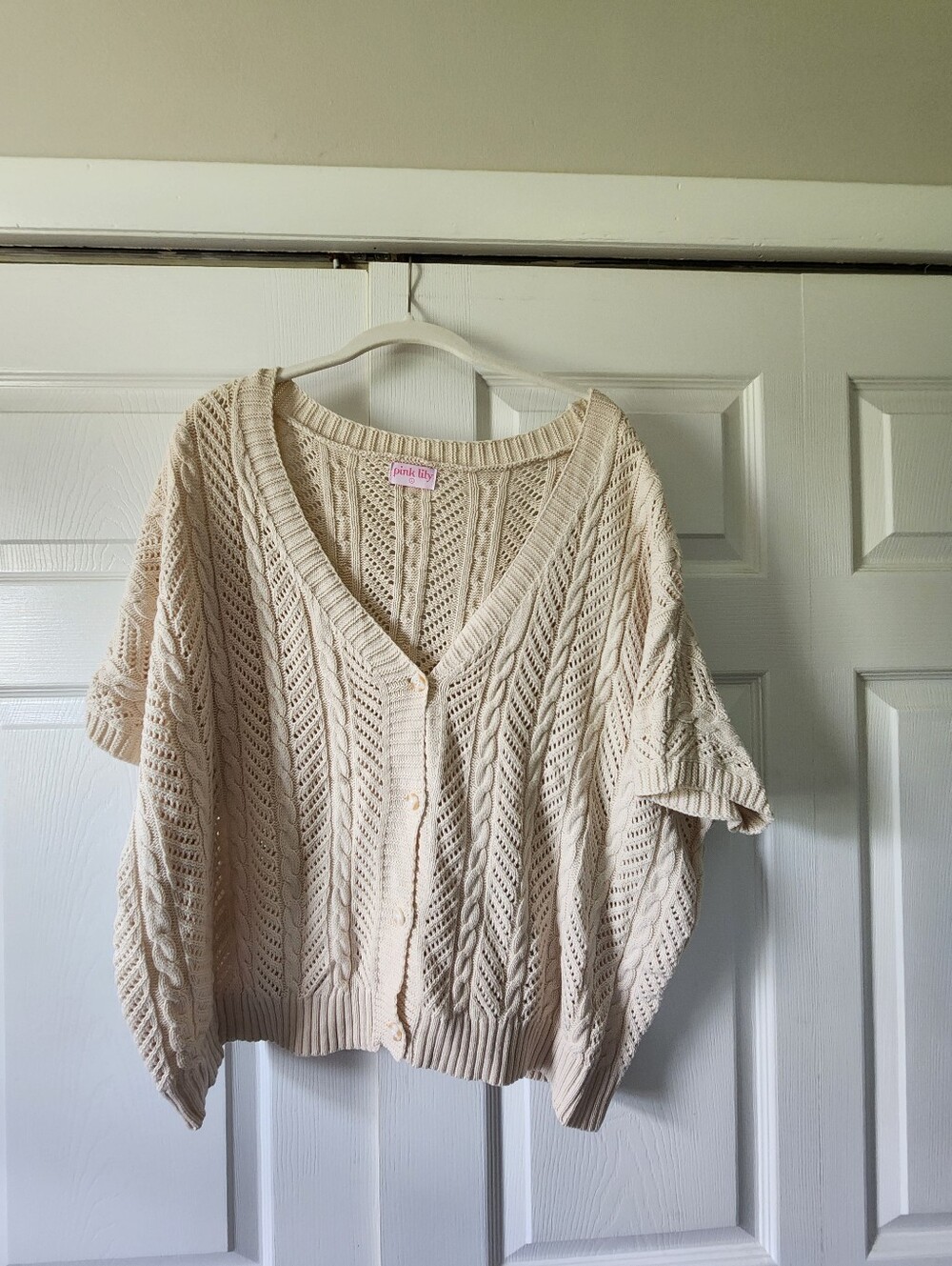 Pink Lily Short Sleeve Cardigan